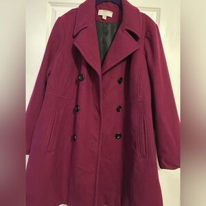 Anne Klein Purple Jacket Purple Coat XXL